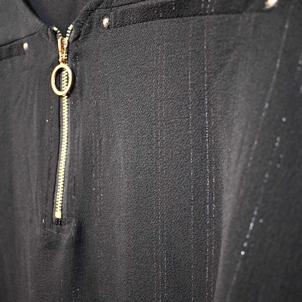 Janet Chung Black Metallic Blouse - Picture 6 of 6